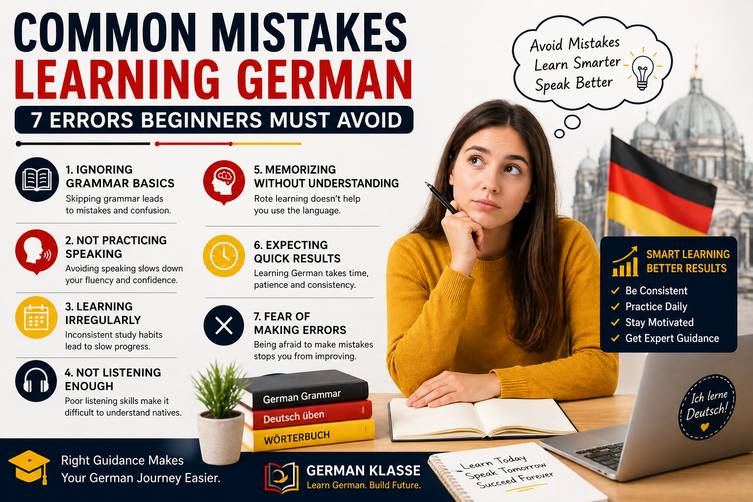 Common Mistakes Learning German: 7 Errors Beginners Must Avoid